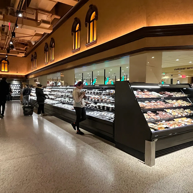 Grocery store deli and prepared-food cases